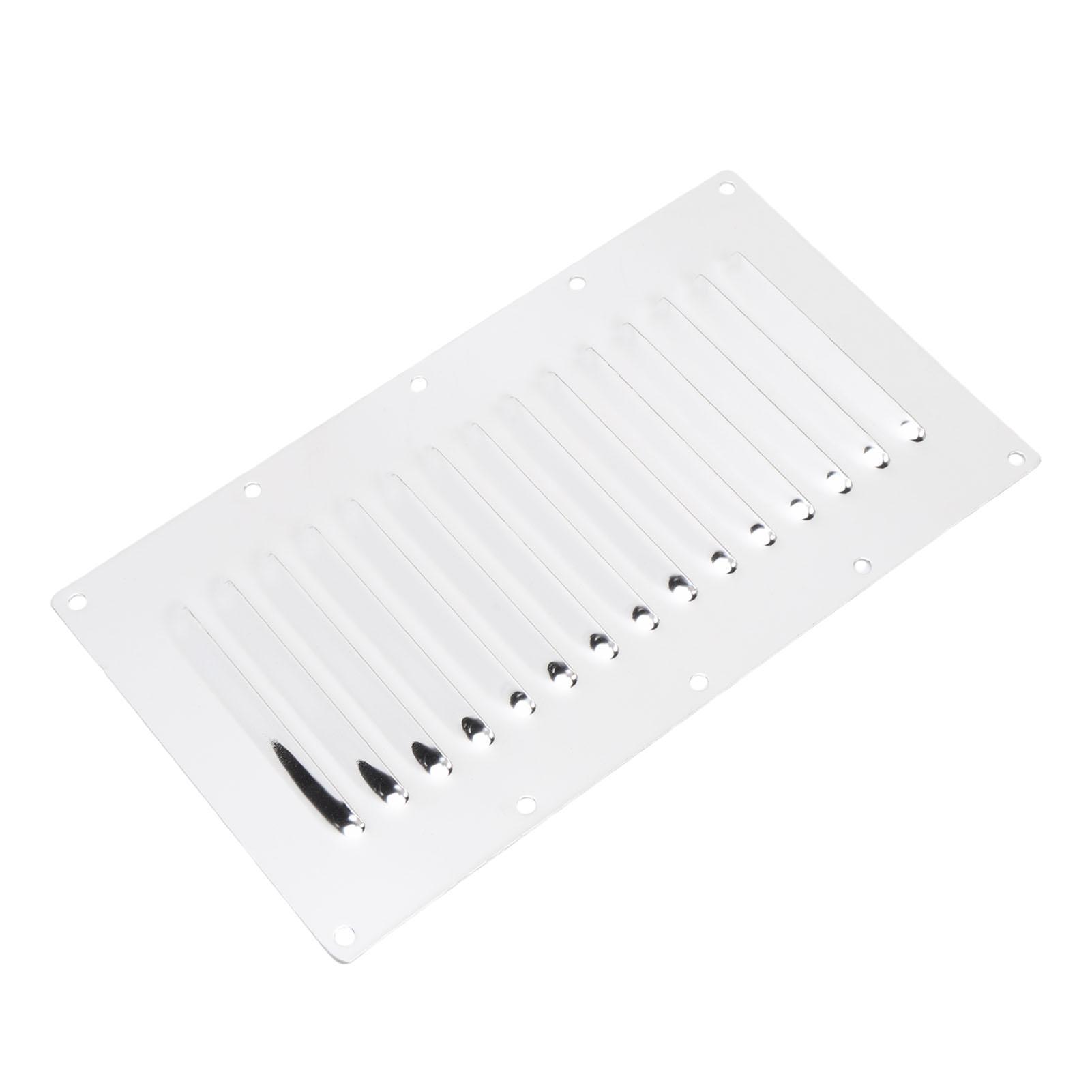 

2PCS Air Venting Panel Covers 316 Stainless Steel 15 Slots Rectangular Louvered Air Vent for Ship Yatch