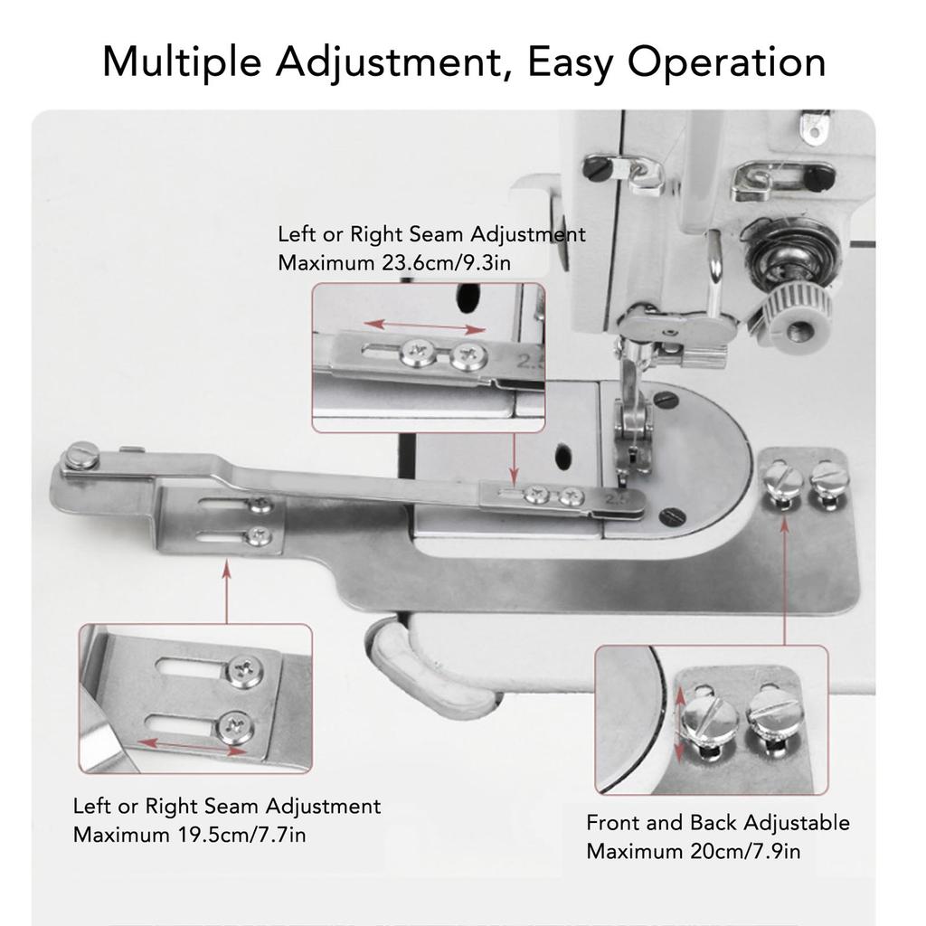 Sewing Machine Auxiliary Fixed Quilting Guide Multi Adjustable Stainless Steel Presser Foot with Edge Guide for Fabric Width