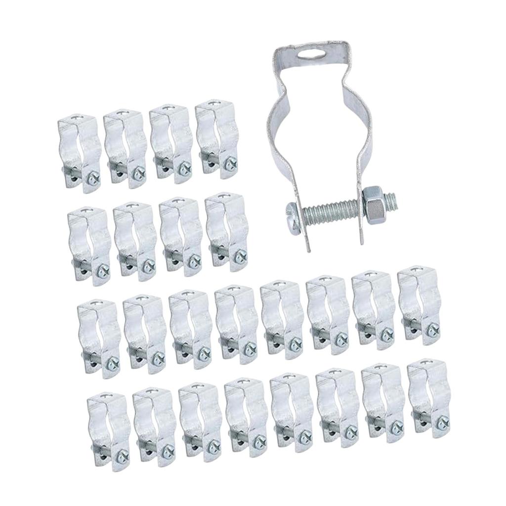 25Pcs Conduit Hangers with Nuts and Bolt Metal Threaded Rods Pipe Hanger Tube Hook Fixing Hardware Accessories
