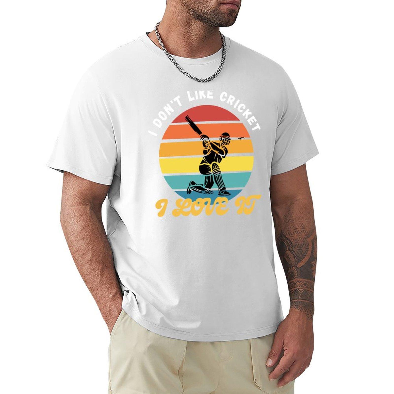 I Dont Like Cricket TShirt man clothes Funny tshirt cheap stuff oversized graphic tee mens funny t shirts S
