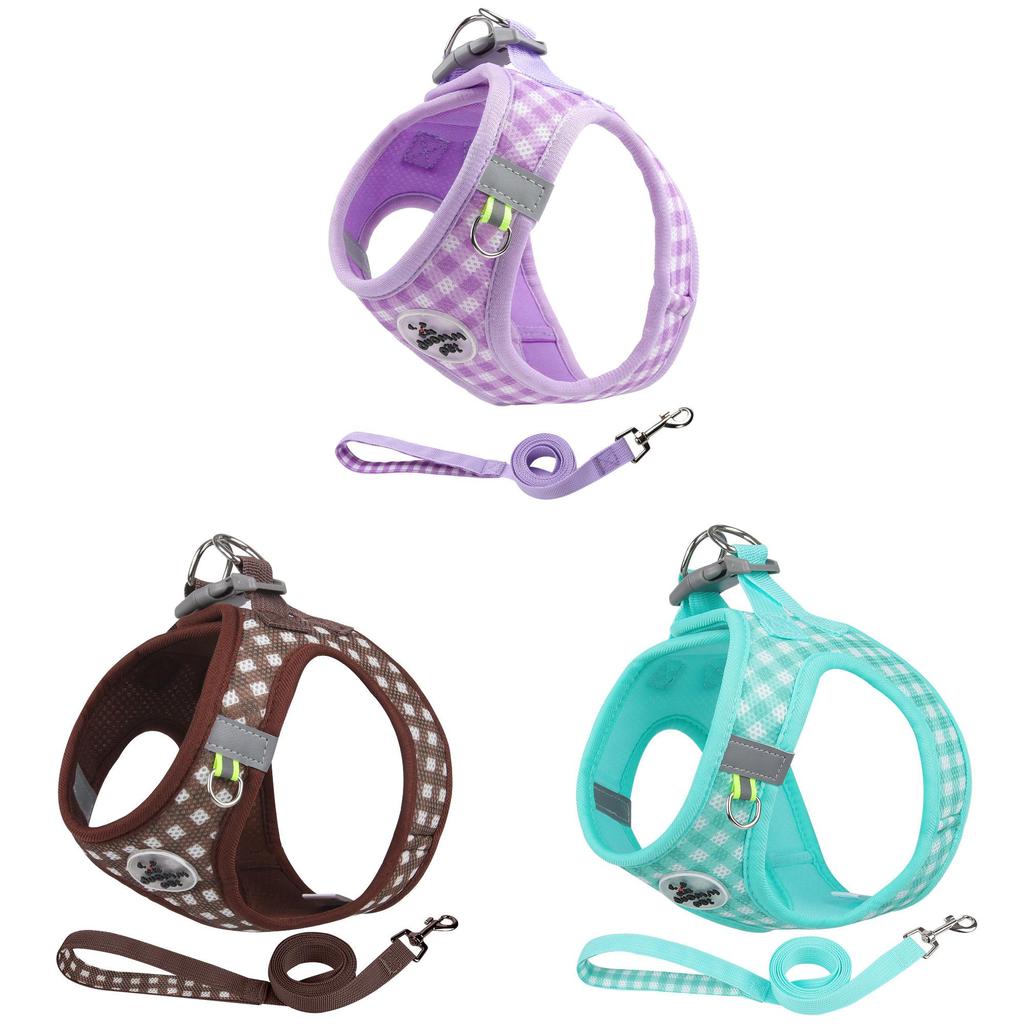 Pet Cat Harness With Non Elastic Polyester Chest Strap For Small Medium Dogs And Cats