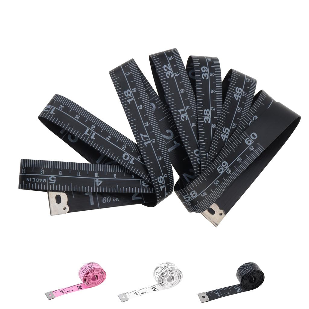 1520mm 60 Inch Flexible Soft Tape Measure Triple Color White Black Sewing Tailoring Measurement Ruler