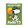 Snoopys & Woodstock Fun & Flowers Flannel Blanket Awesome Throw Blanket for Home Hotel Sofa 150*125cm Quilt,