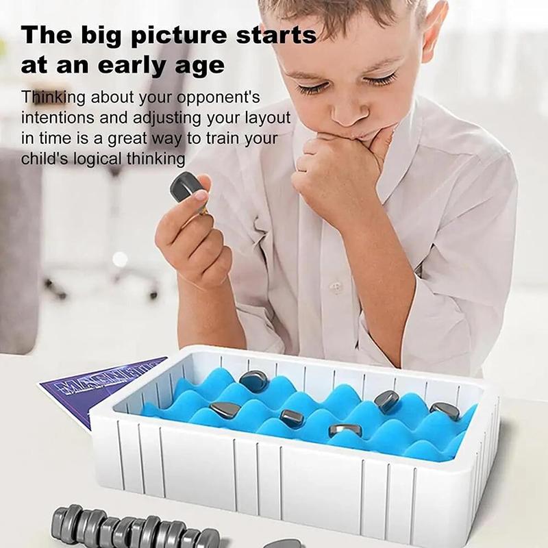Magnetisches Schlachtschach, pädagogisches Checkers-Spiel, tragbares Schachbrett, Partyzubehör, Schachspiel für Familientreffen zu Hause