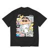 Crayon Shin Chan Shinnosuke Shiro Print T Shirt Women Cute Cartoon Graphic Short Sleeve Casual Tee Top