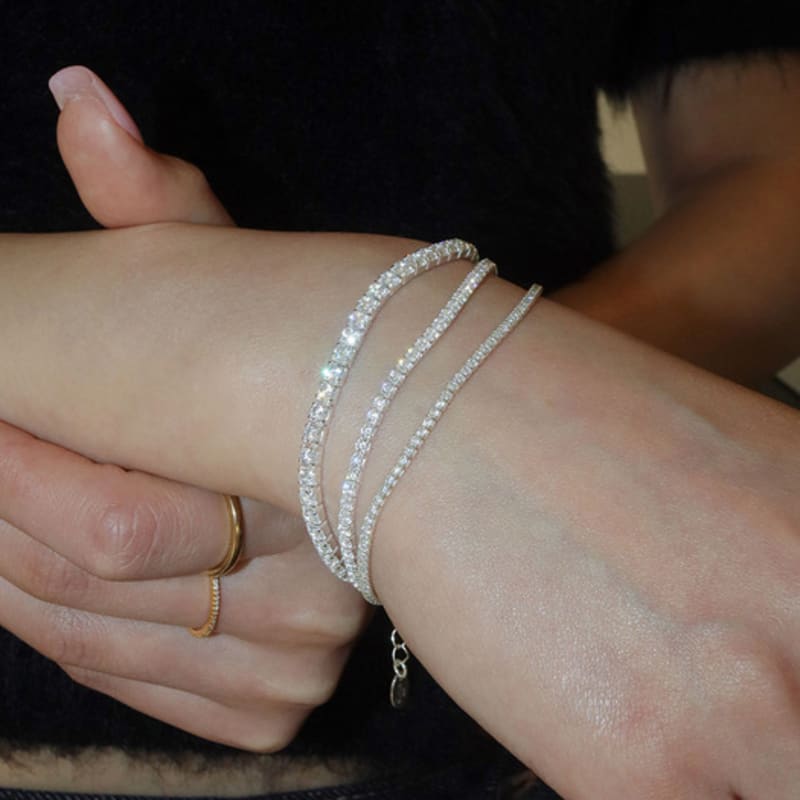 

сучасний срібний 925 проби браслет-ланцюжок tennis 2 мм Silver (Silver 925)