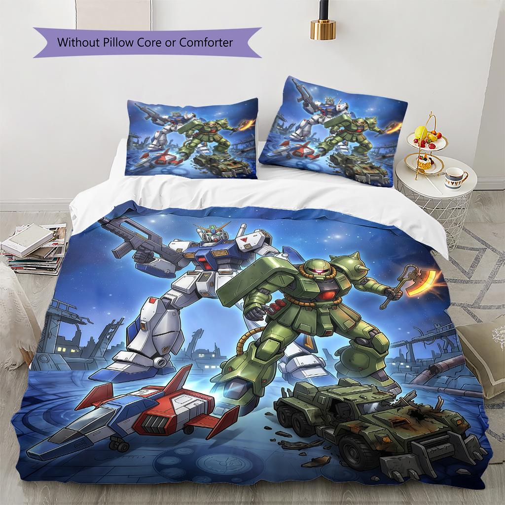 Mobile Suit Gundam Soft and Comfortable Duvet Cover,Children's Bedding Set Gift,Extra Large Size, Various Sizes Available -HYQ31