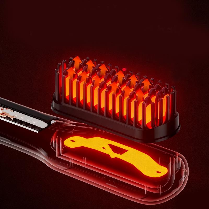 PTC Fast Heating Ionic Anti-Frizz Auto Shut Off Portable Travel OEM Factory Cold Air Hair Straightening Brush Hair Comb