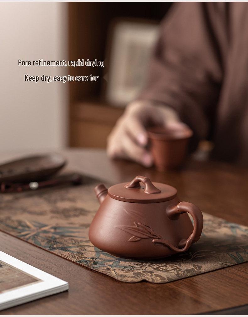 Handmade Yixing Zisha Shi Piao Teapot for Gongfu Tea, Single-Person Use, High-End Artist Design