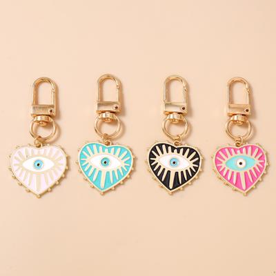 New Enamel Eyes  Key Chain Women Girls Key Ring Pendants for Handbag Decor DIY Key Holder Jewelry Gift