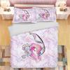 Mermaid Duvet Cover Cartoon Set Bedding, Cute Printed Cartoon Quilt Cover Comforter Sets Home Bedroom Decoration