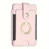 Universal Ring Small Card Holder Sticker Adhesive Mobile Phone Card Holder with Ring Buckle Compatible with All Smartphones Bag