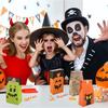 8pcs Halloween Flat Mouth Kraft Paper Bag Cute Cartoon Pattern Pumpkin Skull Spider Web Party Gathering Candy Storage Bag TMZ