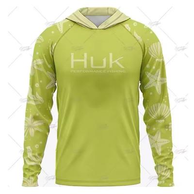 HUK Men's and Women's Quick-dry Shirts, Sun-protection Shirts, Fishing Suits, Long-sleeve Full-print T-shirts, Lure Fishing Suits