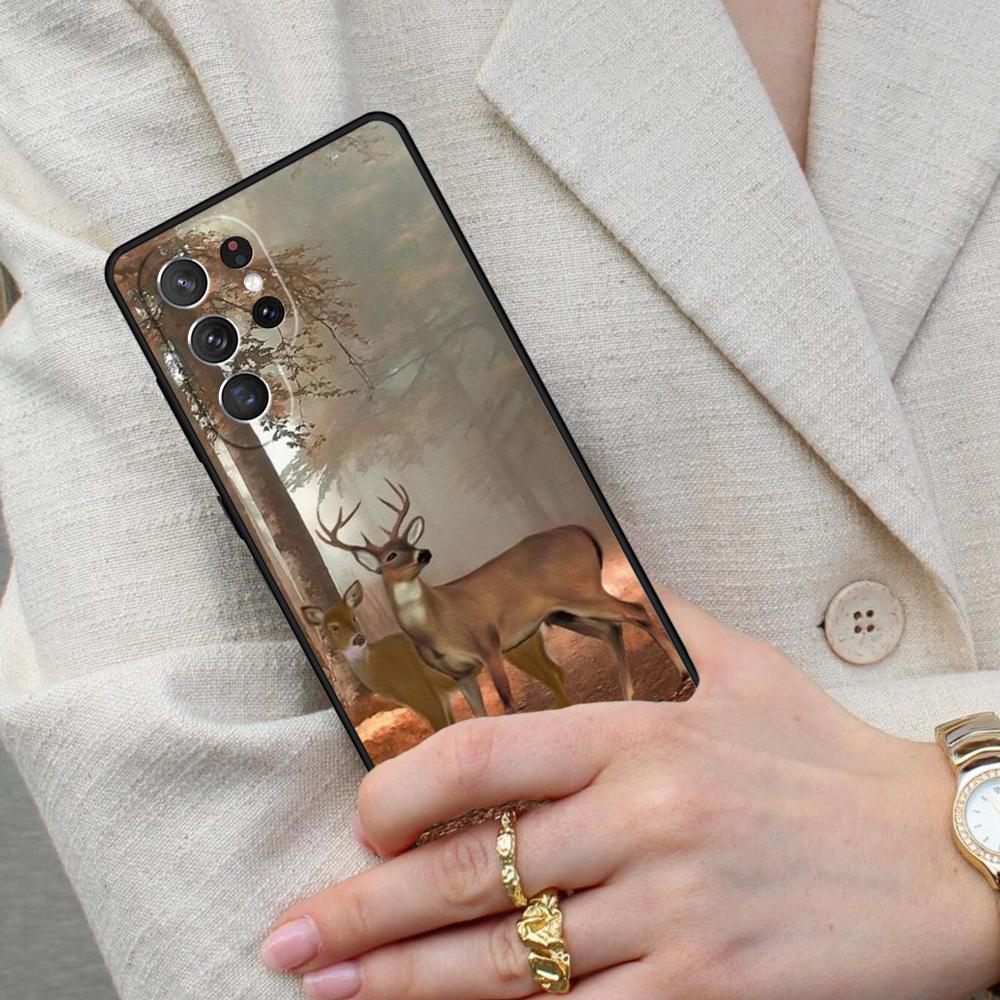 Animal Deer Art Cell Phone Case for Samsung Galaxy S26 Ultra S25 S24 S23 S22 S21 S20 Note10 Cover