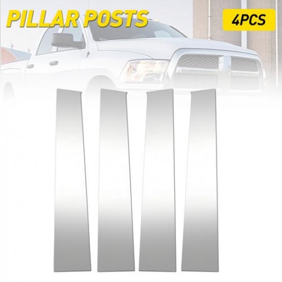For 2009-2018 Dodge Ram  Cab 1500 2500 Chrome Pillar Post Trim Covers