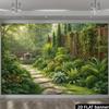 2D Sunlit Woodland Garden Portrait Photo Backdrop