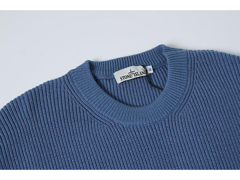Unisex Solid Color Knit Pullover Sweater with Drop Shoulders