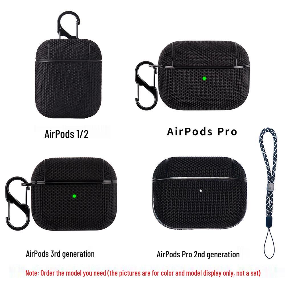 Nylon Wasserdichte Gewebetasche für AirPods Pro 2 & Apple 1/2/3 Bluetooth-Headsets