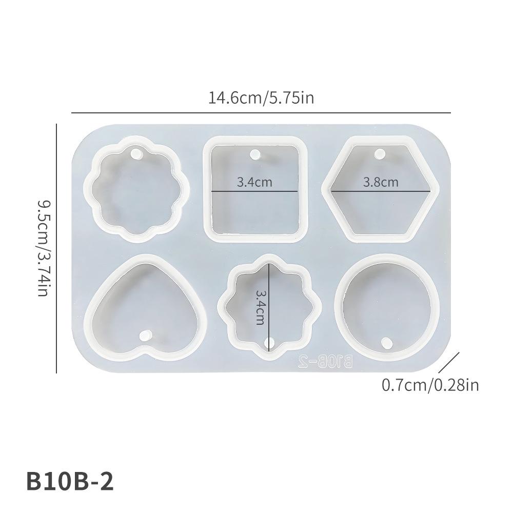 Geometric Earring Silicone Mold: Butterfly, Star, Heart Keychain & Pendant