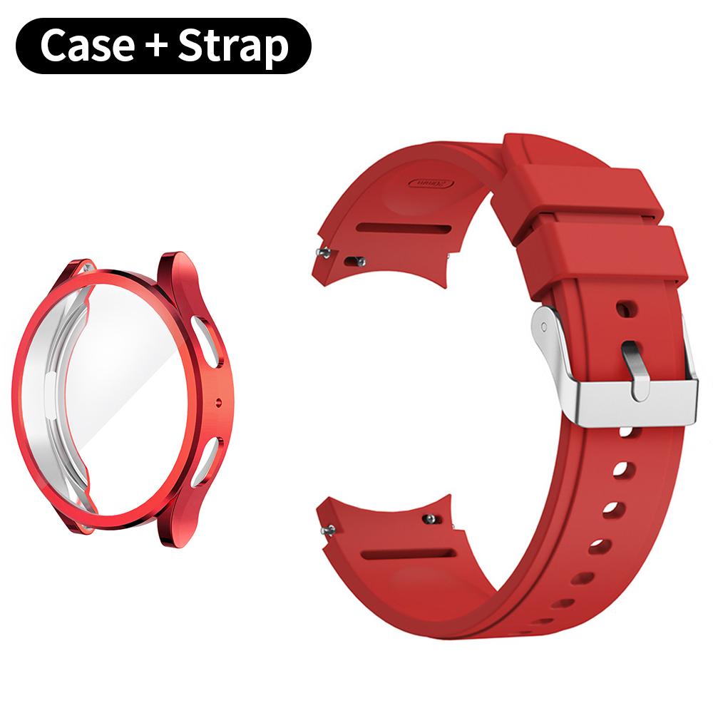 

For Samsung Galaxy Watch Soft Silicone Strap TPU Full Coverage Watch Case for Galaxy Watch 6/5/4 Sport Bracelet Replacement Galaxy Watch 6 40mm