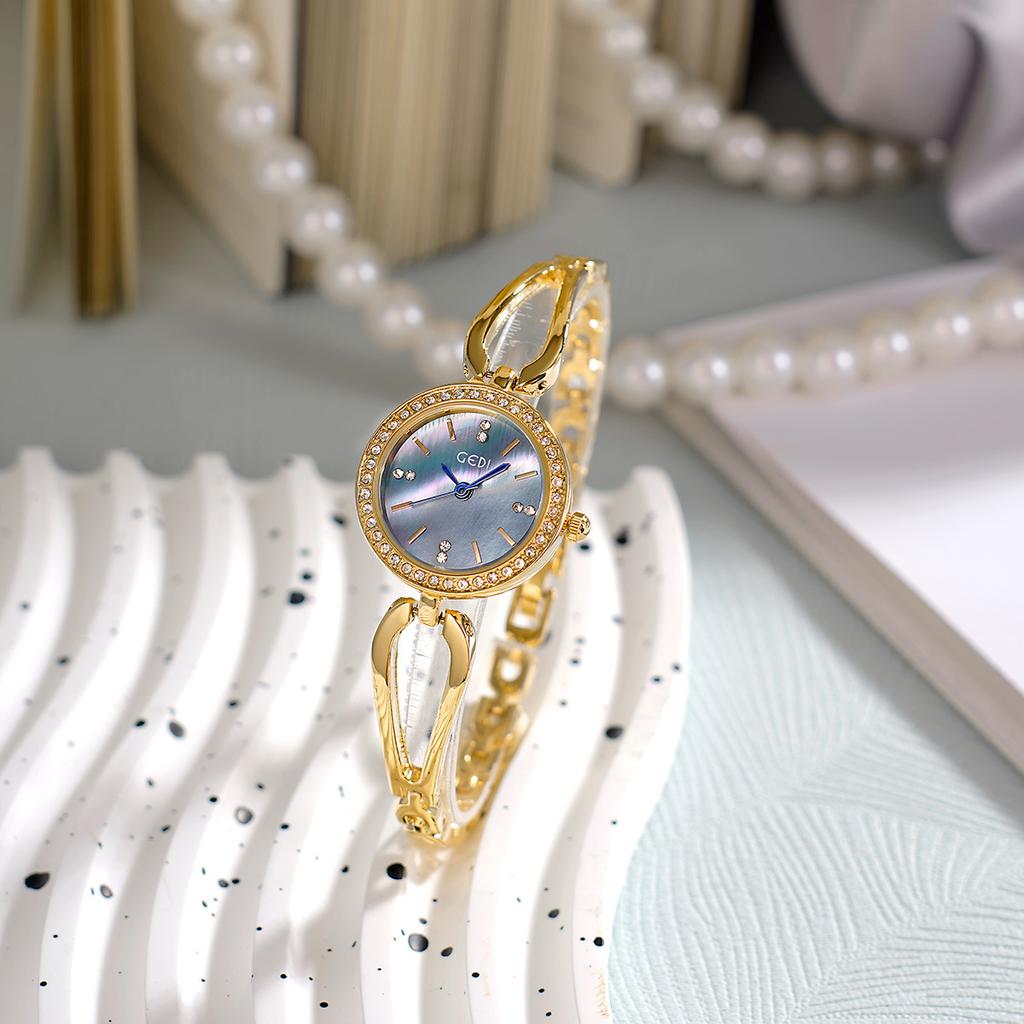Light Luxury Diamond-Encrusted Student Watch Versatile Fashion Waterproof Alloy Watch Women'S Bracelet Quartz Watch