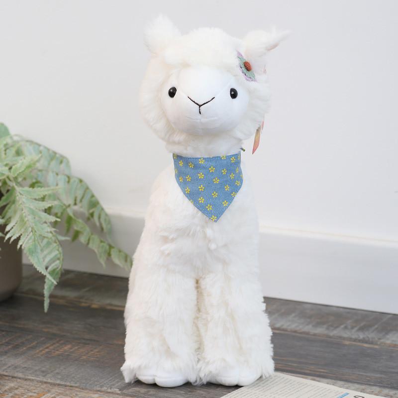 

Adorable Alpaca Plush Toy With Long Faux Fur For Kids And Babies Gift Idea White,25cm