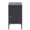 Bedside Tables Artiss Artissin Metal Locker Storage Shelf Filing Cabinet Cupboard Bedside Table Black