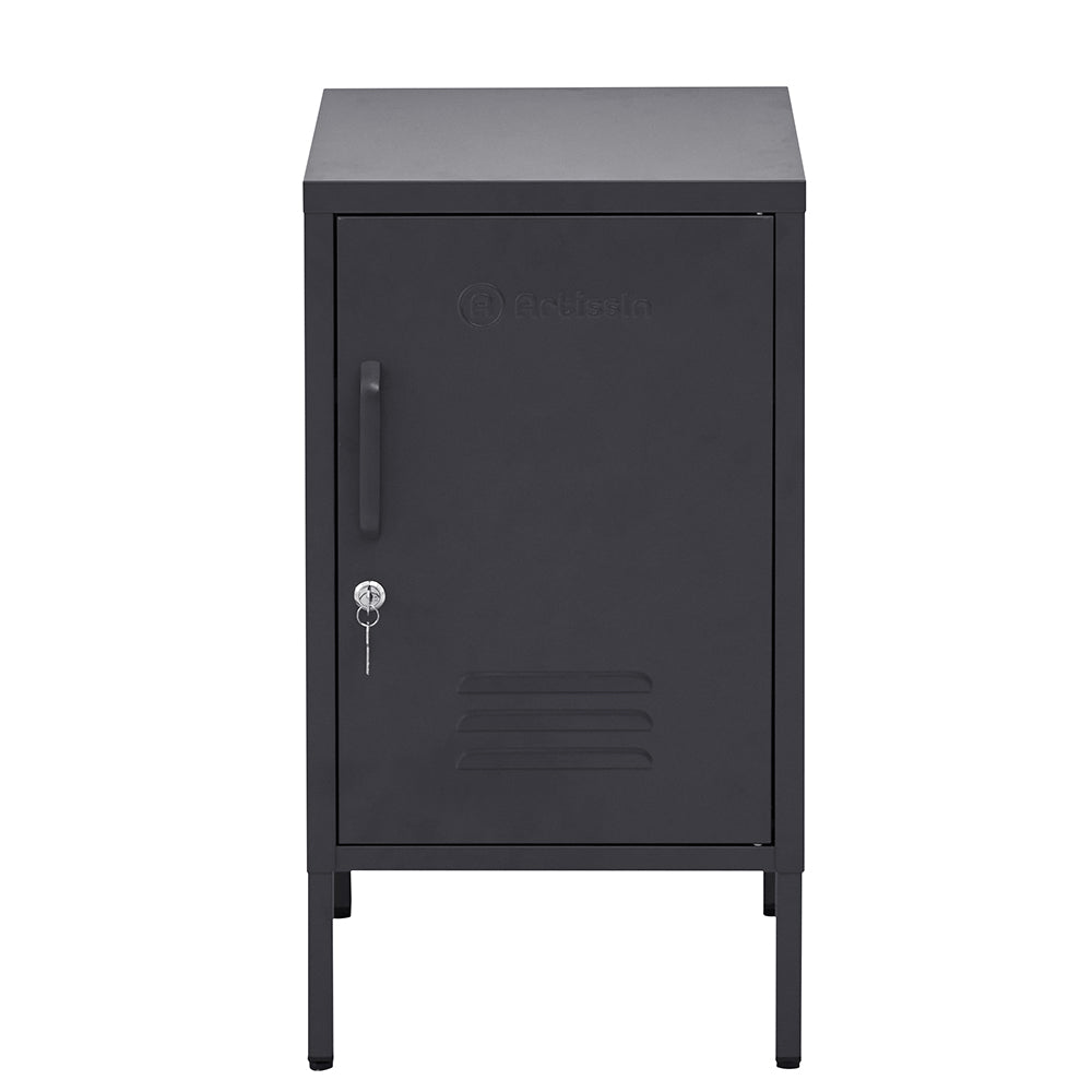 Bedside Tables Artiss Artissin Metal Locker Storage Shelf Filing Cabinet Cupboard Bedside Table Black