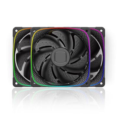 GEOMETRIC FUTURE 120mm ARGB ventilátor do skříně Squama 2503B Trojbalení se 7 ventilátory Oficiální japonský distributor LED ve tvaru prstence, Důlkované lopatky,