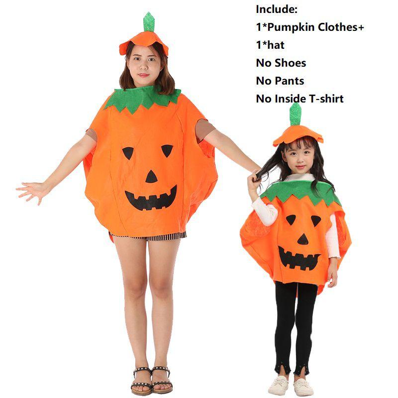 Charmantes Halloween-Kostüm für Eltern-Kind Kürbis Cosplay Outfit