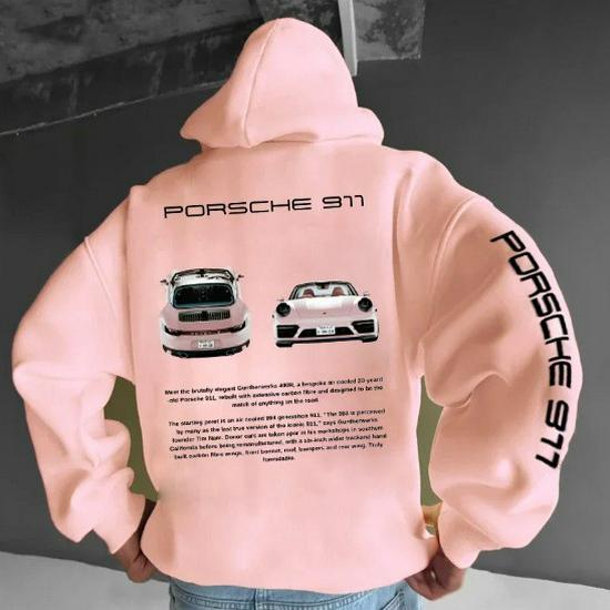 2025 Frühling Herren Herzklopfen Auto-Print Hoodie - Beliebtes Kapuzensweatshirt