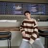 Hong Kong Style Men's Winter Loose Knit Sweater - Trendy Round Neck, Korean Version, Relaxed Couple Design