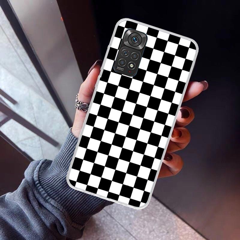 

Retro Classic Chess Board Grid Phone Case For Xiaomi Redmi Note 10 11 12 13 14 15 Pro Plus 11S 12S 14S 11T 11E 10S Soft TPU Back Redmi Note 11S 4G