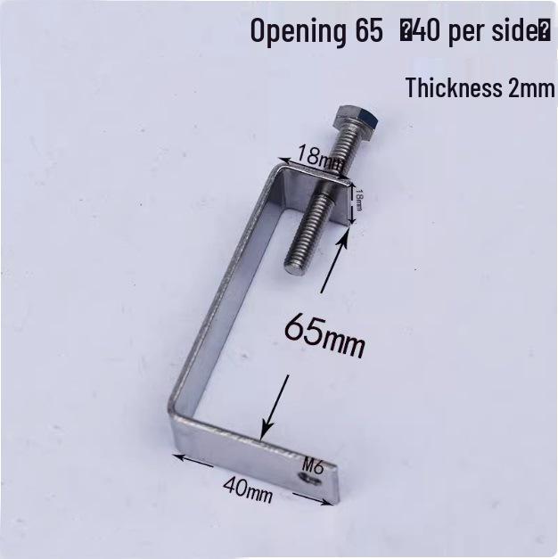 C304 Tiger Claw U-Shaped Stainless Steel Pipe Clamp