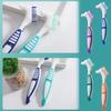 Denture Brush Denture Toothbrushes False Teeth Cleaning Brush Double Sided Toothbrush for Denture Cleaning Care
