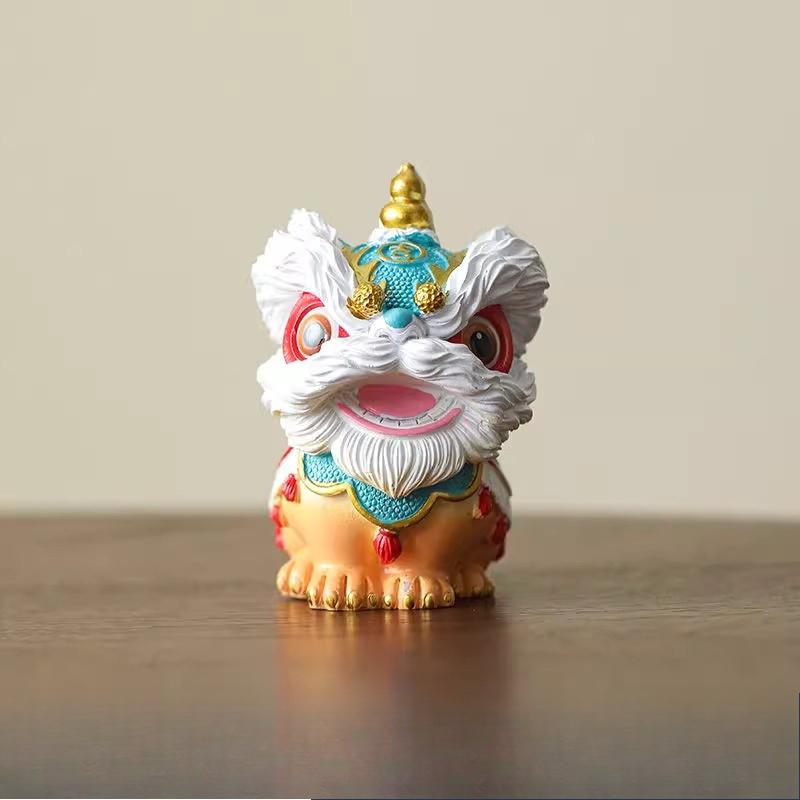 

1pcs New Chinese Style Lion Dance Desktop Decoration Tea Table Decoration Resin Tea Pet Lion Dance Tea Ceremony Accessories 4.5x6.7x8cm зелёный