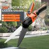 1 Pcs Grass Shears Hedge Shears Gardening Tools Handheld Lawn Trimming Borders Garden Bushes 360° Rotate Sharp Bonsai Tools
