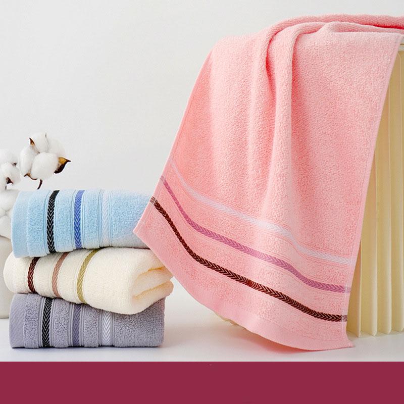 Pure Cotton Thick Absorbent Face Towel Large Size Home Bath Towel with Jacquard Patterns Quick Dry Soft Skin Friendly