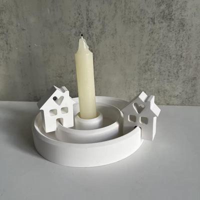 Epoxy Mold Love House Table Decor 4 Even Chimney Small House Molds DIY Castle Chocolate Silicone Mold Cake Decoration Gypsum