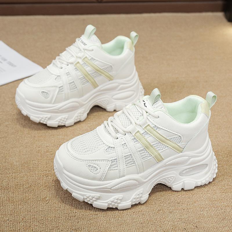 Herbst neue Plattform-Sneaker, leichte atmungsaktive Laufschuhe mit weicher Sohle, Mesh-Dad