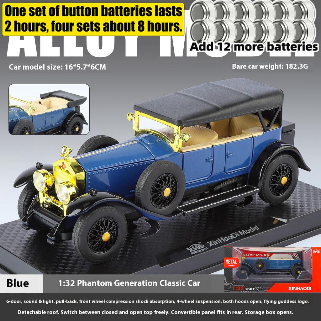 1:32 Rolls Royce Phantom I Classic Luxury Car Alloy Metal Diecast Model Car High Simulation Decoration Children Toy Cars Present