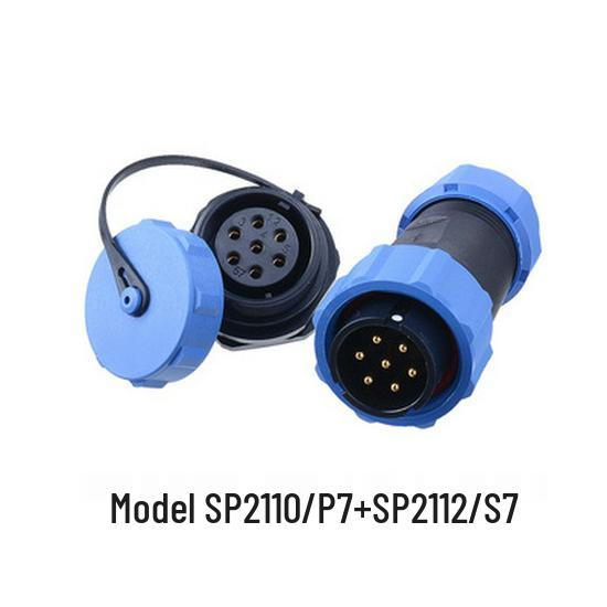 WEIPU SP21 Waterproof Aviation Plug, 2-12 Pin Male Connector with Rear Nut Socket