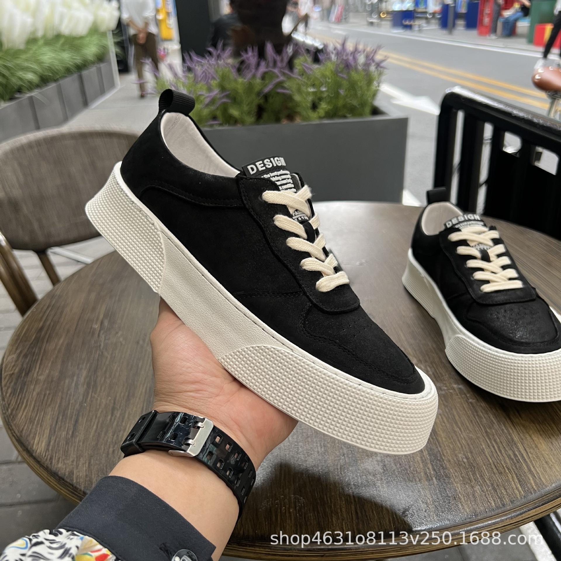 Men s shoes breathable men s ins trendy versatile matte thick-soled lightweight sports and leisure board shoes 38