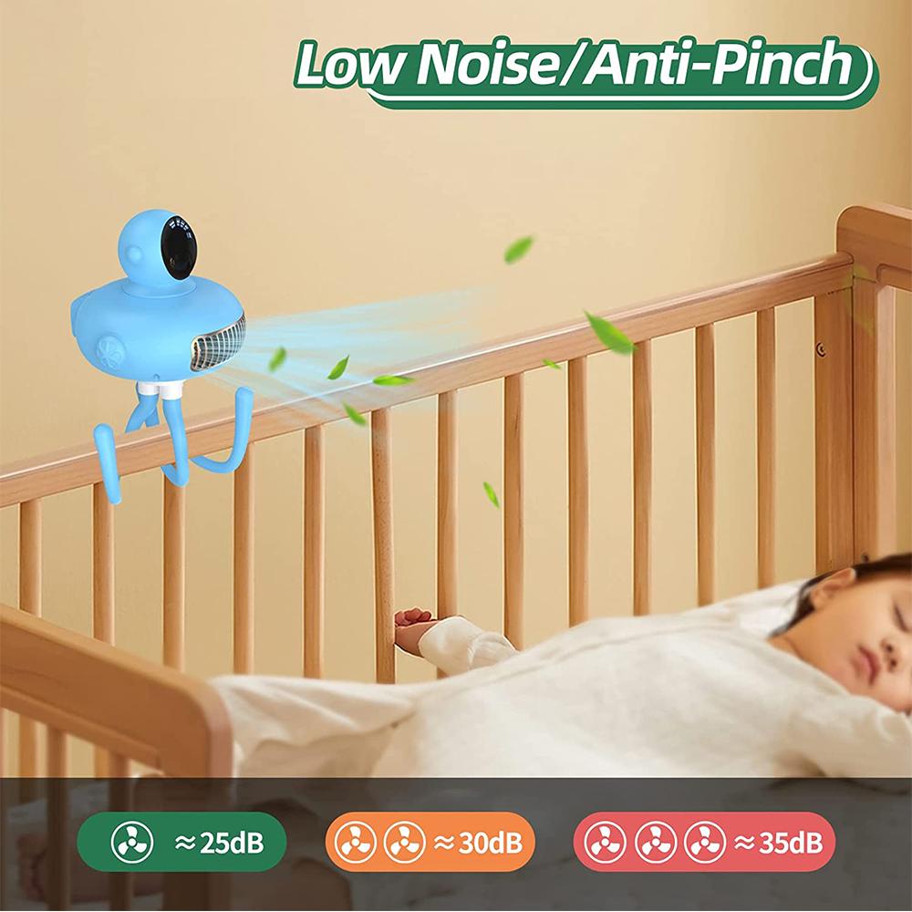 Stroller Fan 3000mAh Mini Portable Fan for Car Seat Crib Bike Treadmill Office
