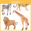 Realistic Static Zoo Animal Figurines Made Of Durable Pvc Lion Bear Panda Tiger Giraffe Mini Models