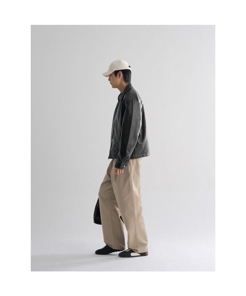 8SECONDS Cotton Wide Fit Half-Band Pants Beige