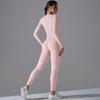 New Solid Color Double-sided Brushed High Elasticity High Waist Tight Fitting Hip Lifting Training Yoga Suit Set, Running Fitness Suit For Women