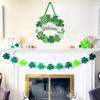 Wooden St. Patrick's Day Decoration Shamrock Door Wreath for Front Door Sign Wall Signs Shamrock Clover Spring Decoration, Irish Sign Welcome Hanging