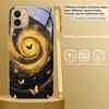 Vortex Black Butterfly For IPhone 17Pro Max 16 17 Pro 15 Pro 14 13 Plus 12 Mini 11Pro Max XR 16E 17 Air Golden Glass Phone Case